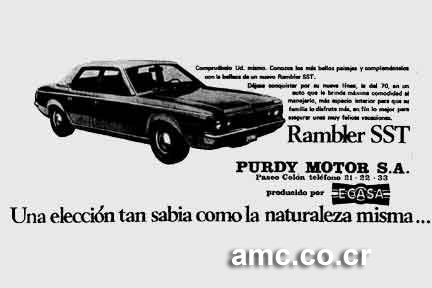 1970 Rambler SST (Hornet), Costa Rica